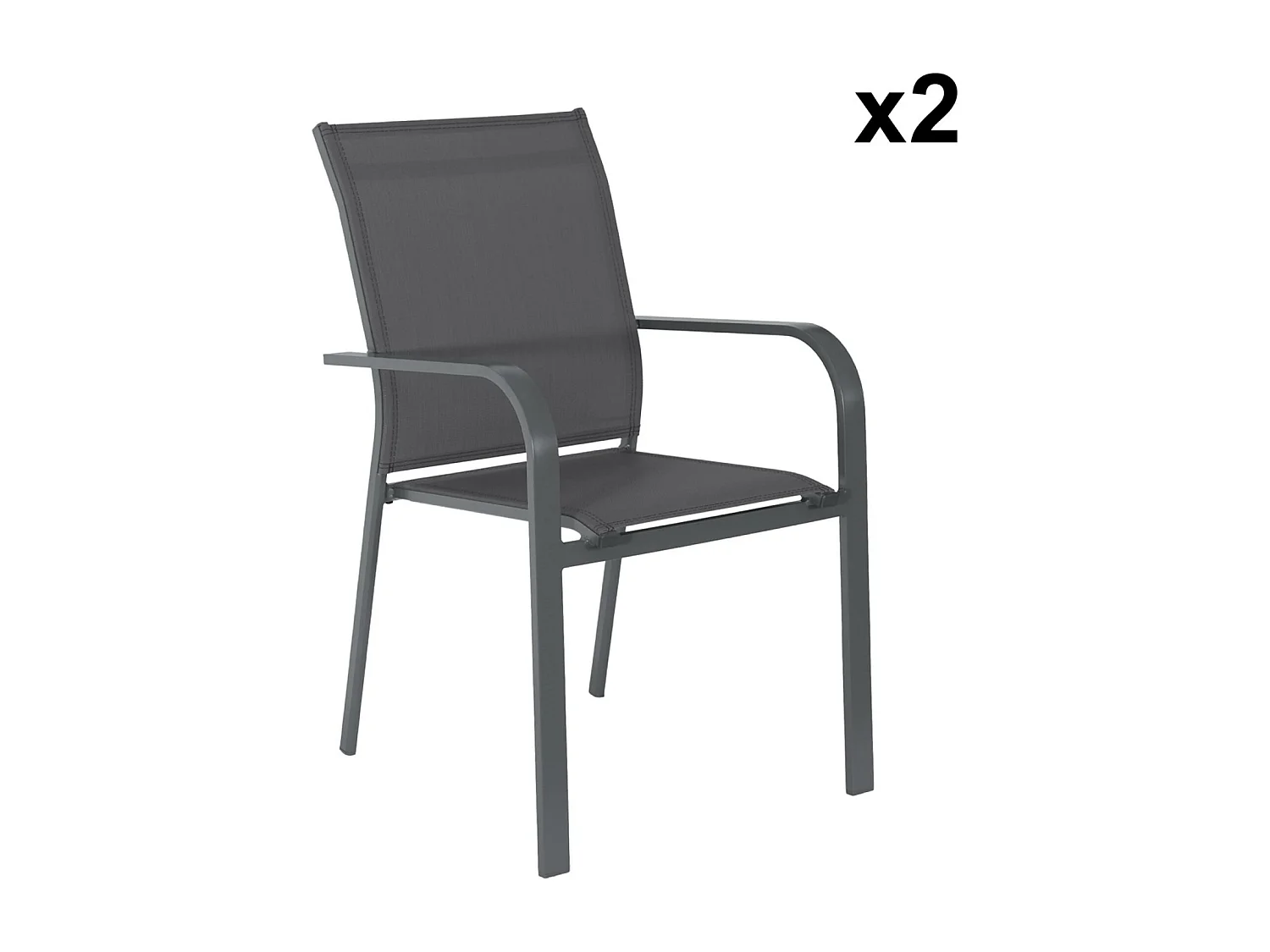 Mesa de jardín extensible de aluminio con 8 sillas antracita