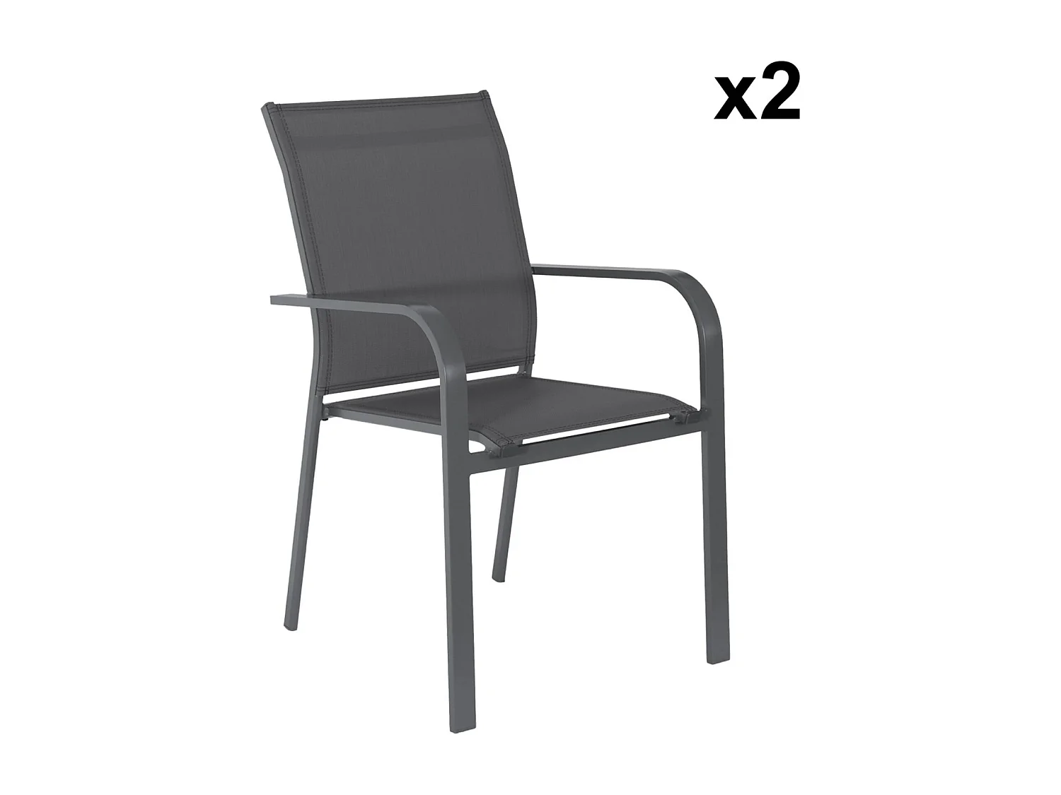 Mesa de jardín extensible de aluminio con 10 sillas antracita