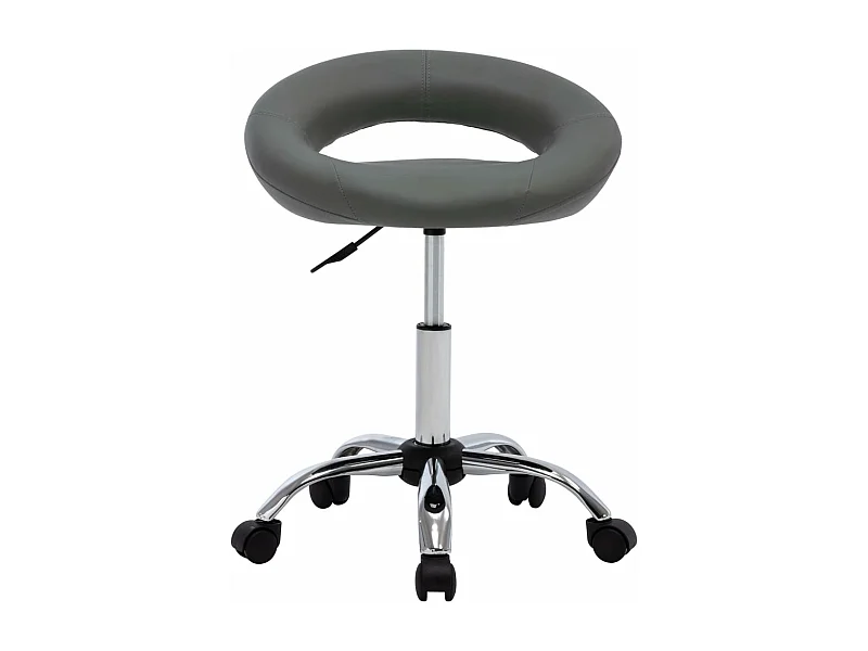 Prolenta Premium -  Chaise de travail roulante Gris Similicuir