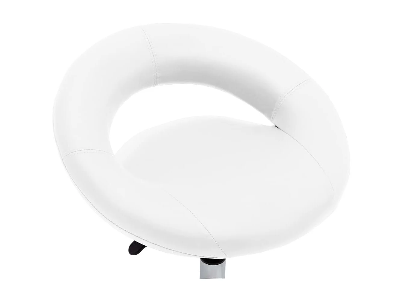 Prolenta Premium -  Chaise de travail roulante Blanc Similicuir