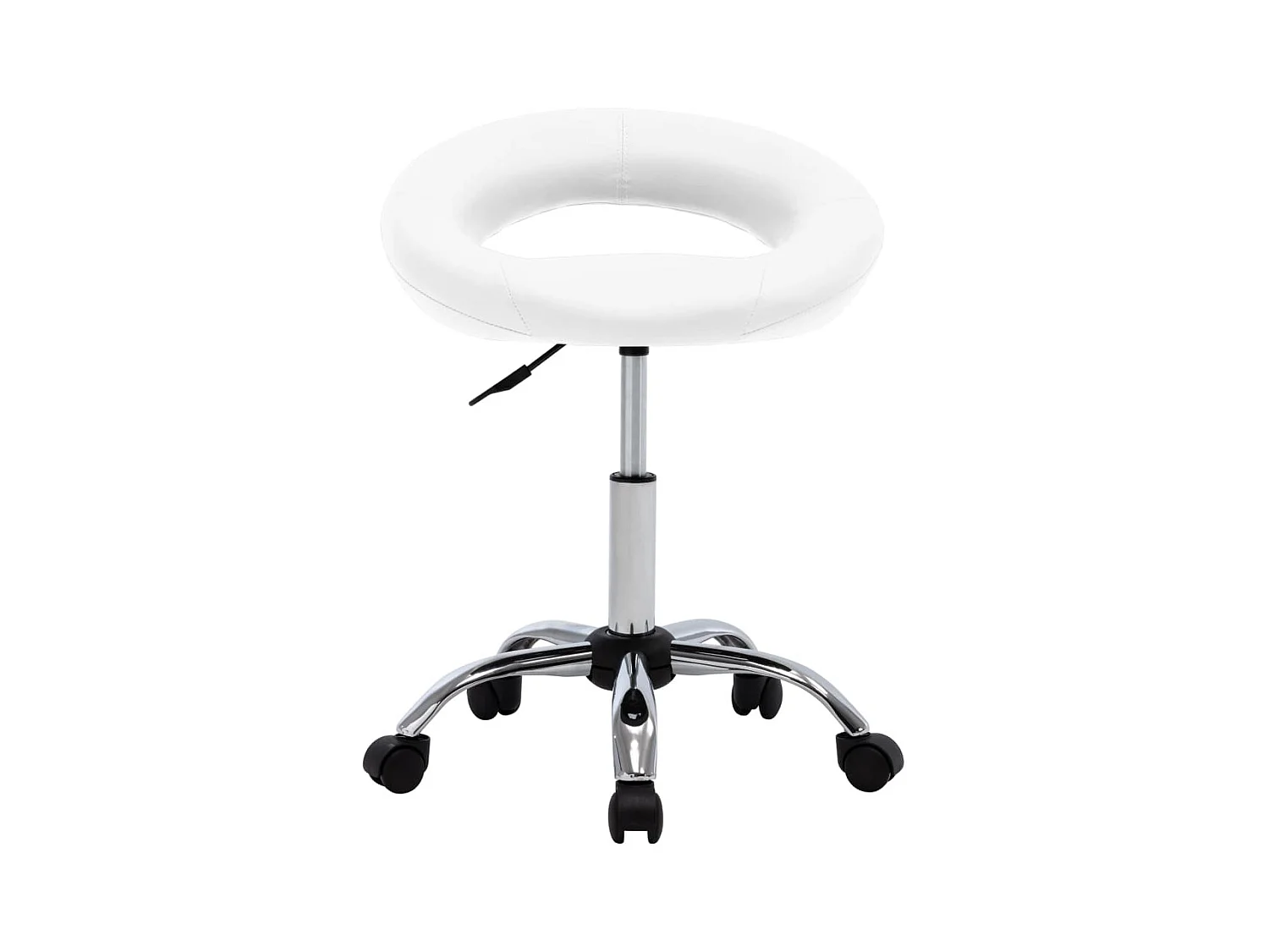 Prolenta Premium -  Chaise de travail roulante Blanc Similicuir