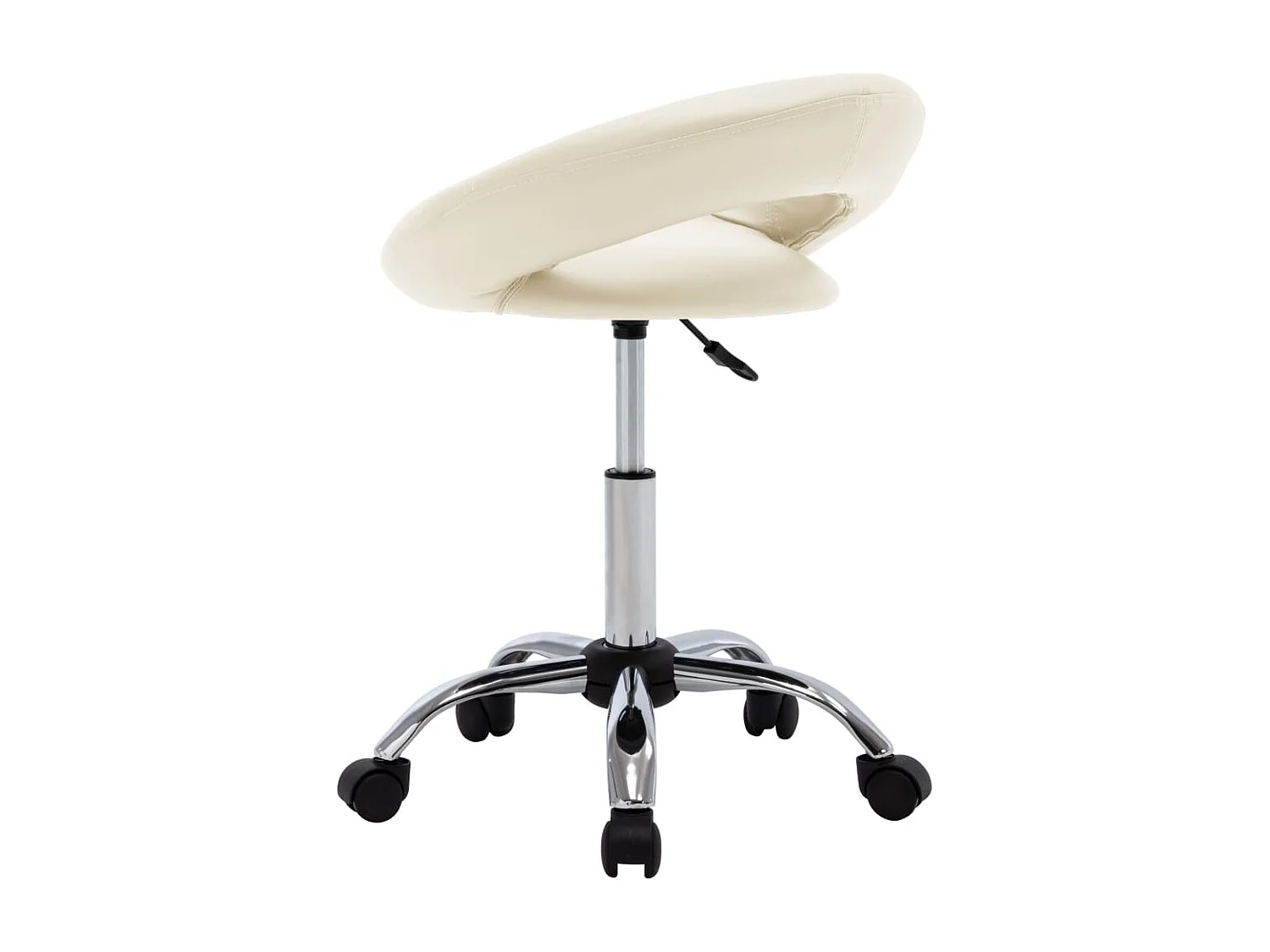 Prolenta Premium -  Silla de trabajo con ruedas cuero sintético crema