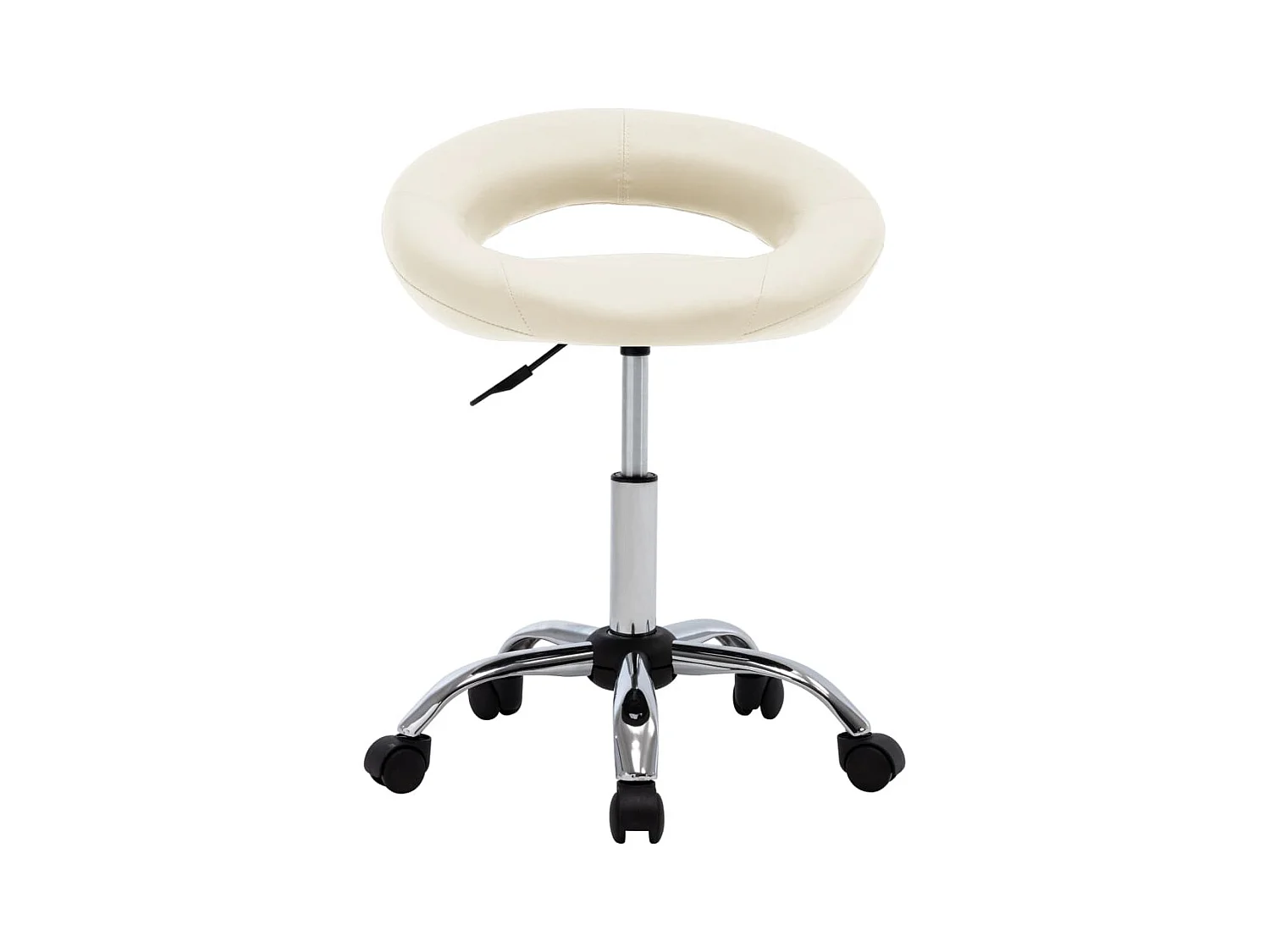 Prolenta Premium -  Chaise de travail roulante Crème Similicuir