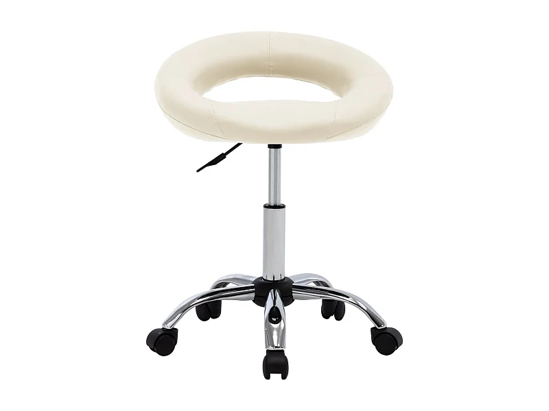 Prolenta Premium -  Silla de trabajo con ruedas cuero sintético crema