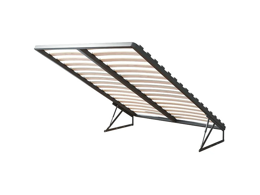 Lit coffre APOLLO 140 x 190 cm avec sommier à lattes relevable Beige Foncé
