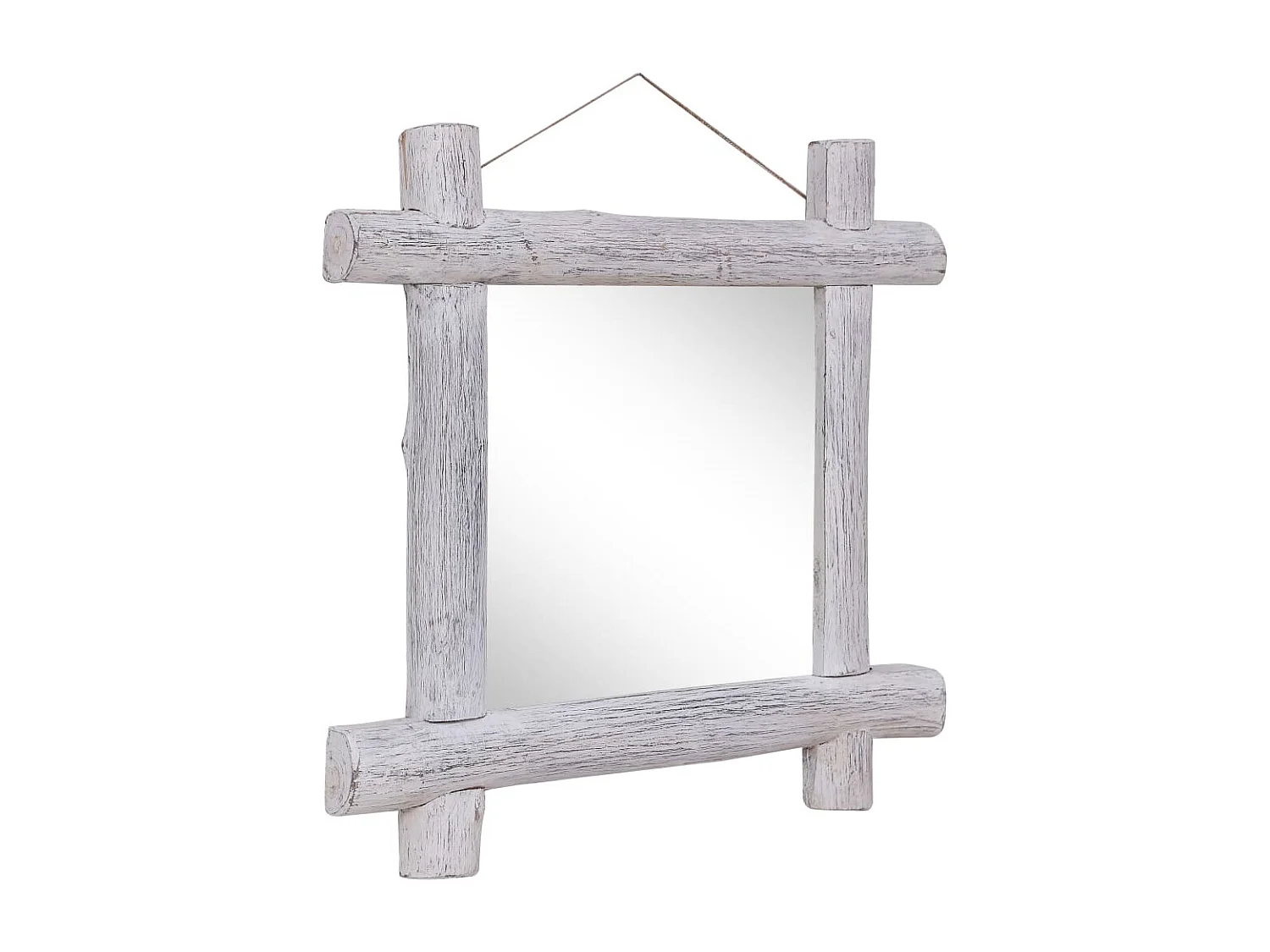 Miroir en forme de bois blanche 70 x 5 x 70 cm DEC022797