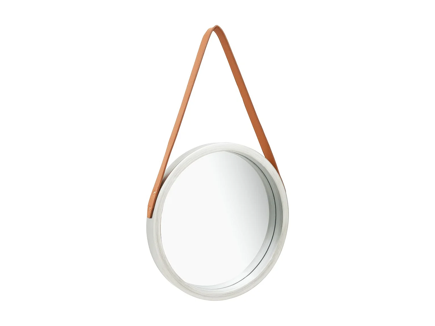 Miroir mural avec sangle bois argenté 40 x 40 x 100 cm DEC022904