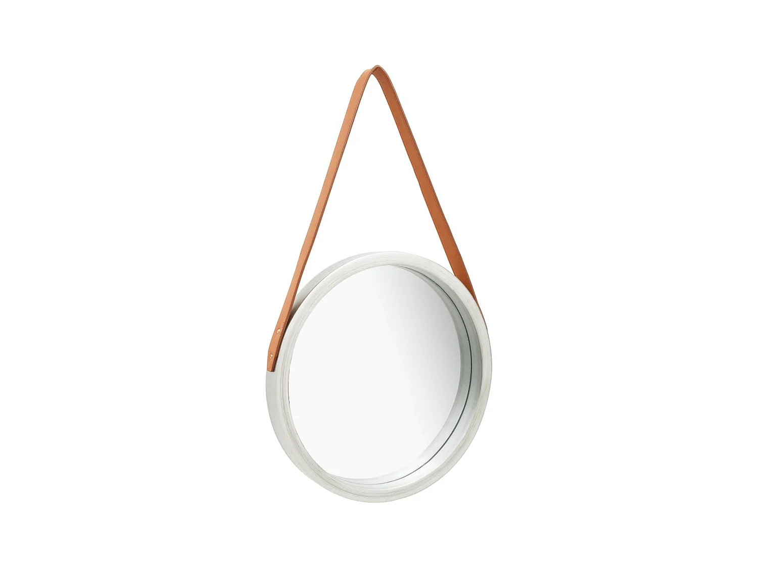 Miroir mural avec sangle bois argenté 40 x 40 x 100 cm DEC022904