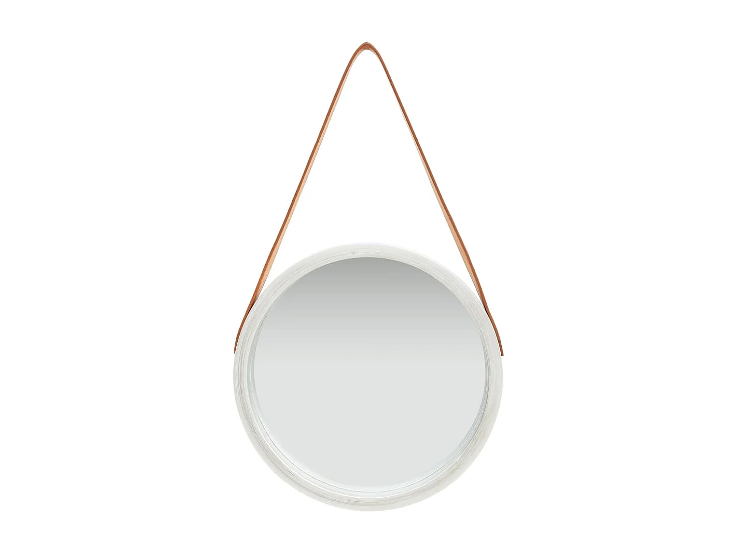 Miroir mural avec sangle bois argenté 40 x 40 x 100 cm DEC022904