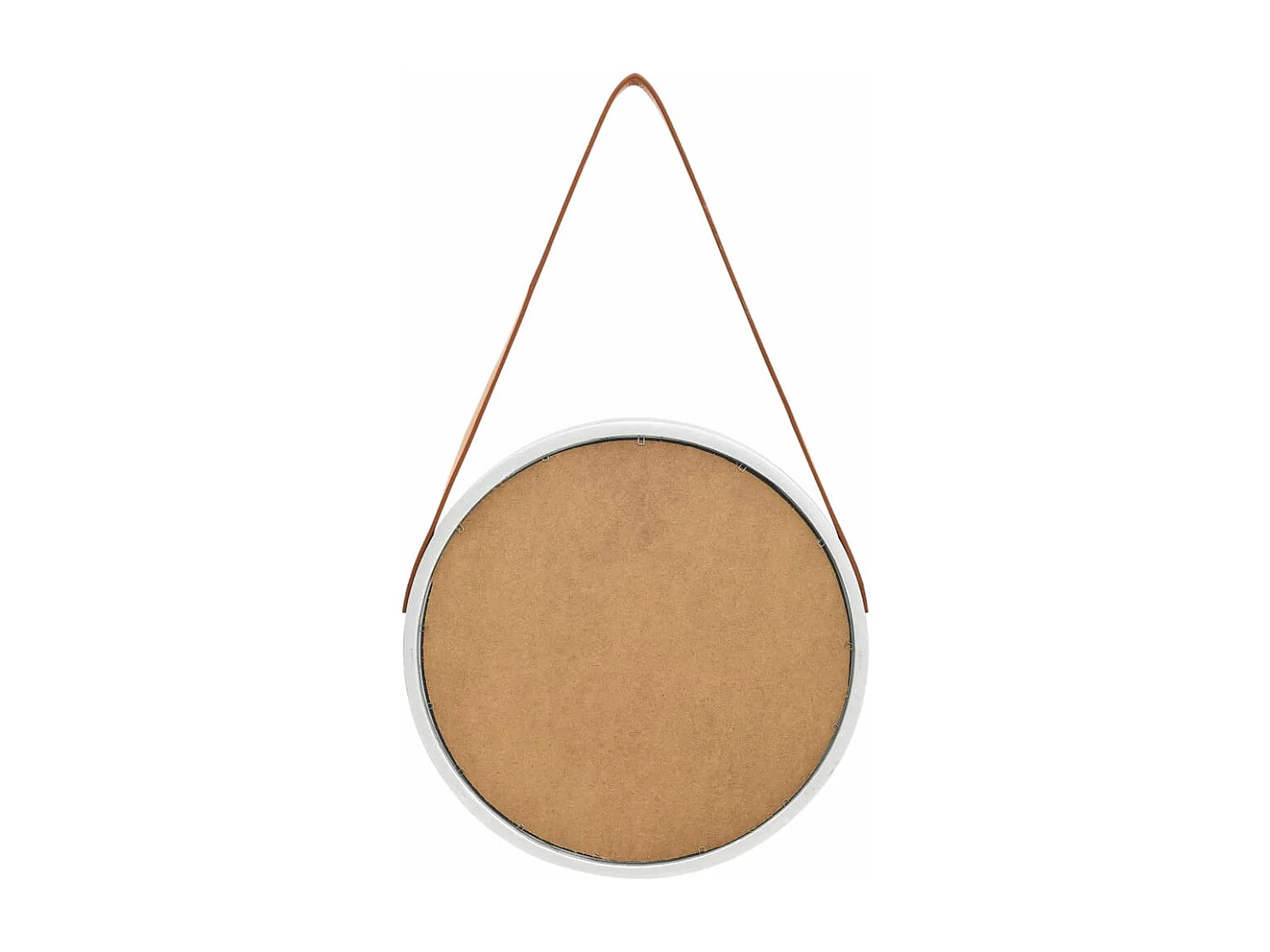 Miroir mural avec sangle bois argenté 40 x 40 x 100 cm DEC022904