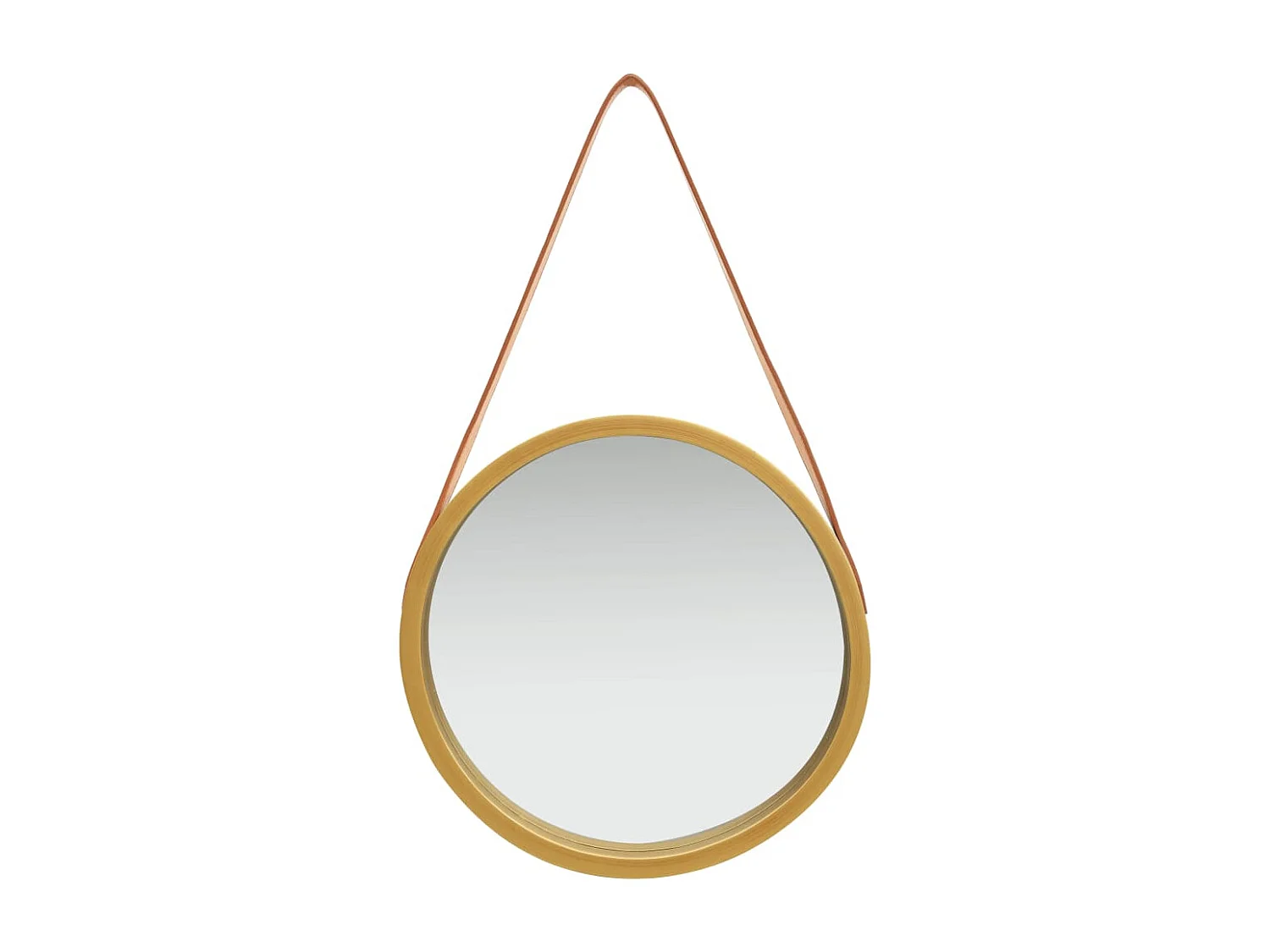 Miroir mural avec sangle bois marron 40 x 40 x 40 cm DEC022903