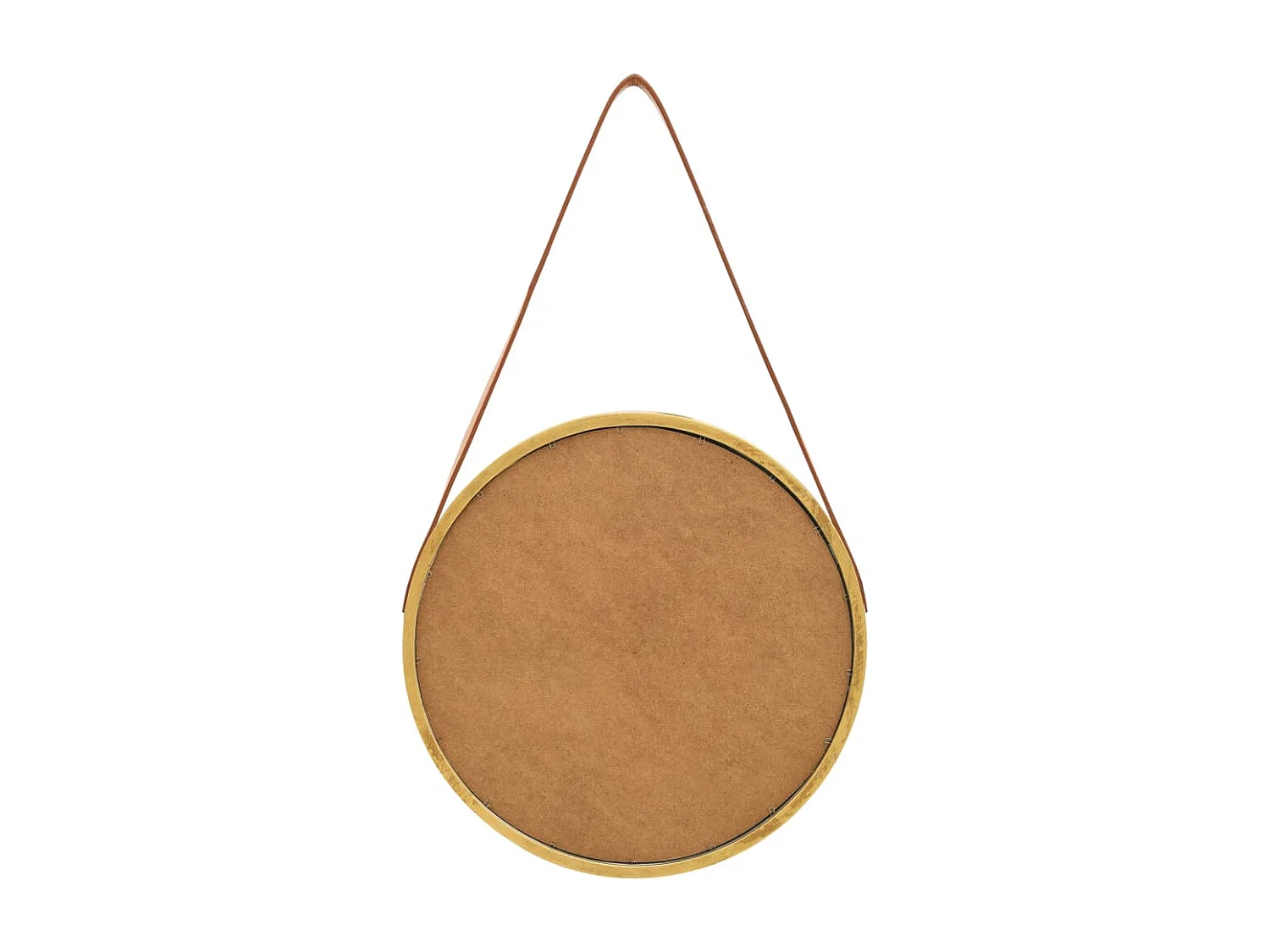 Miroir mural avec sangle bois marron 40 x 40 x 40 cm DEC022903