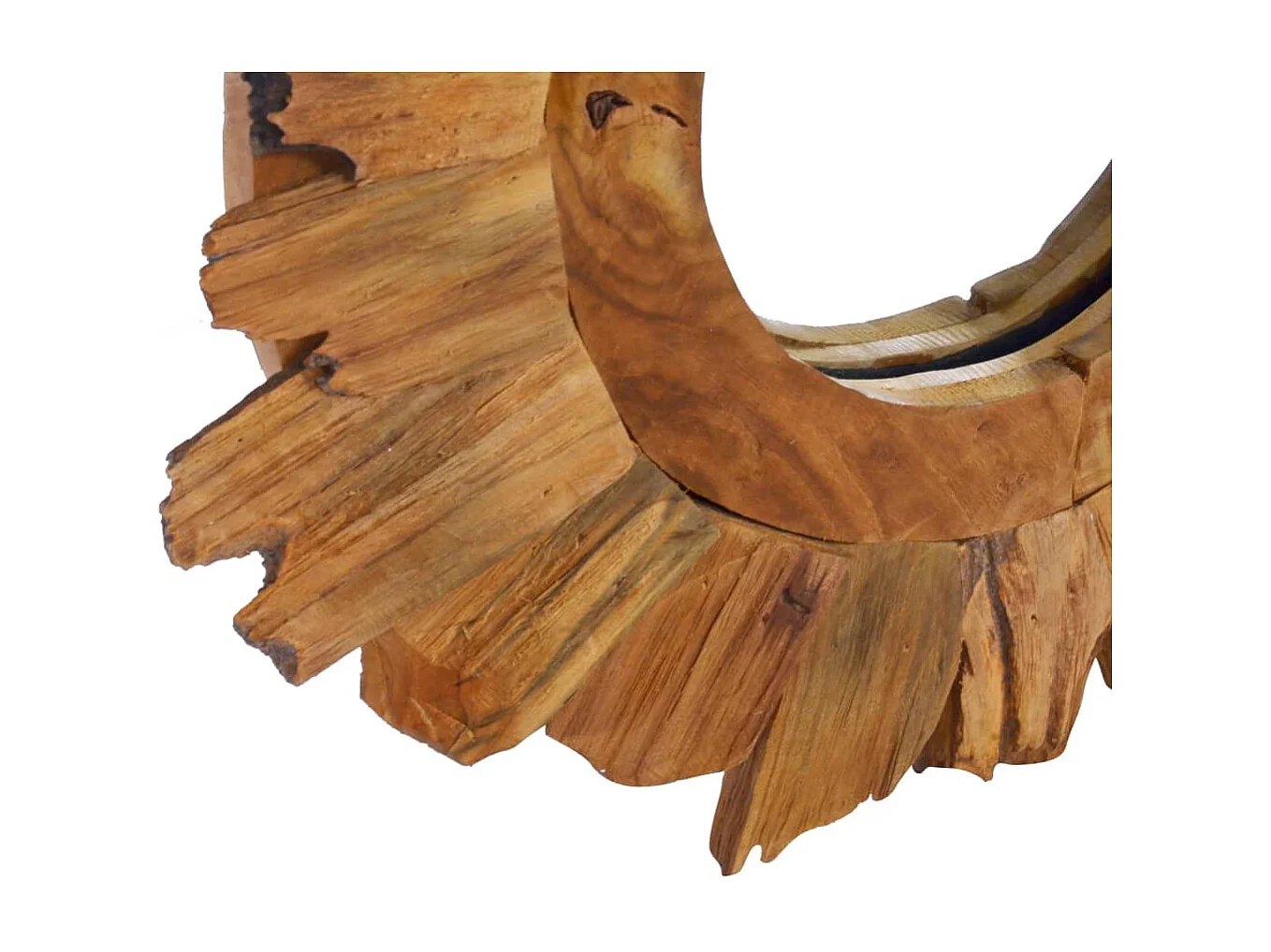 Miroir mural 40 cm bois marron 40 x 40 x 40 cm DEC022826