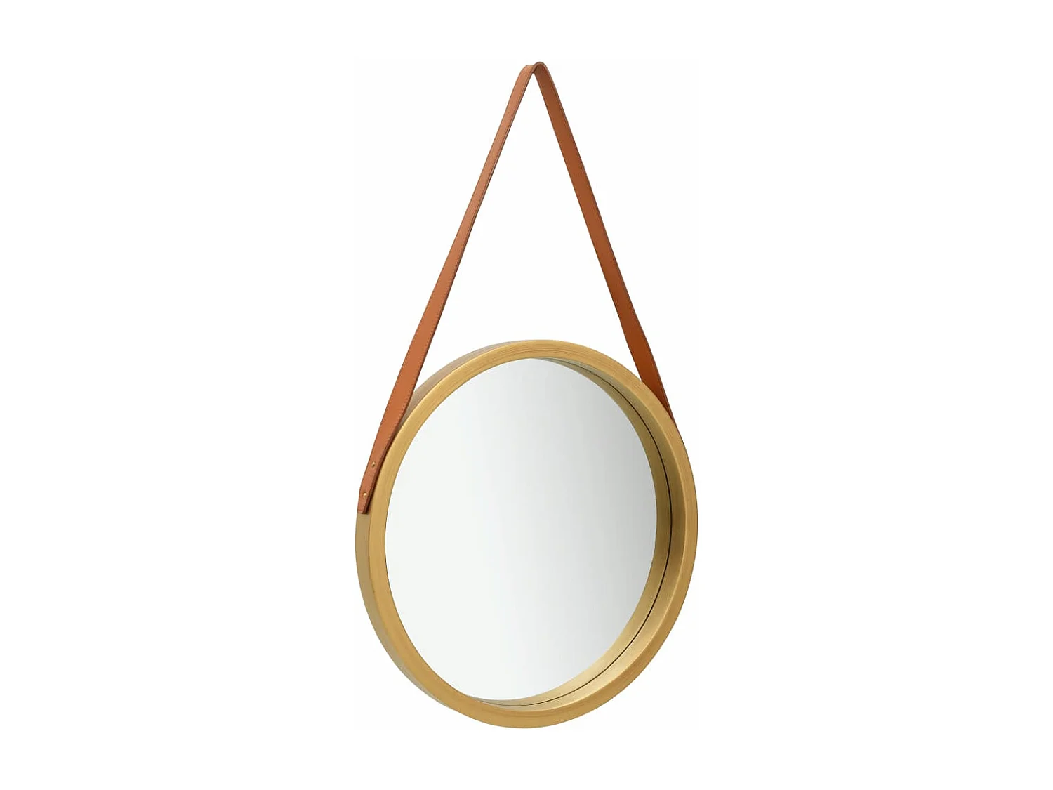 Miroir mural avec sangle bois marron 50 x 50 x 120 cm DEC022907