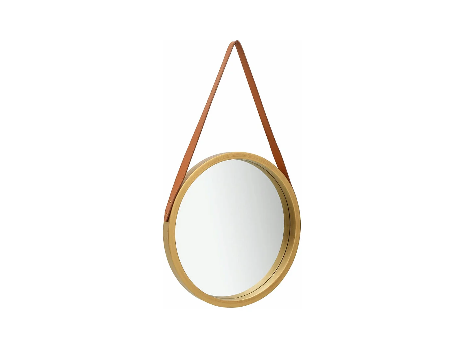 Miroir mural avec sangle bois marron 50 x 50 x 120 cm DEC022907