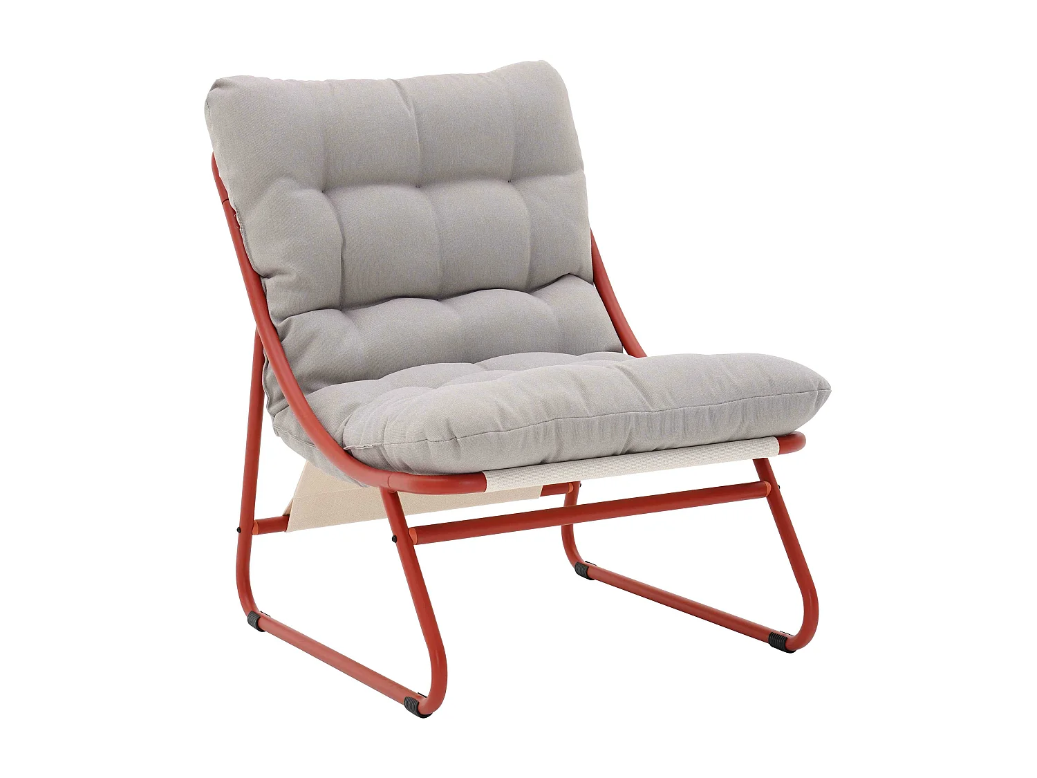 Laag 4-zits tuinmeubilair in terracotta metaal