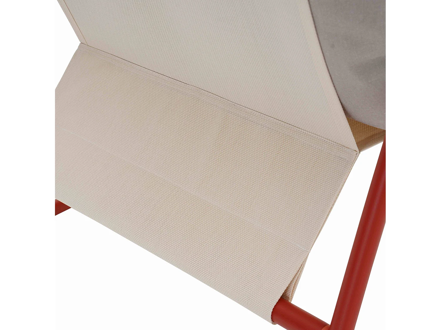 Laag 4-zits tuinmeubilair in terracotta metaal