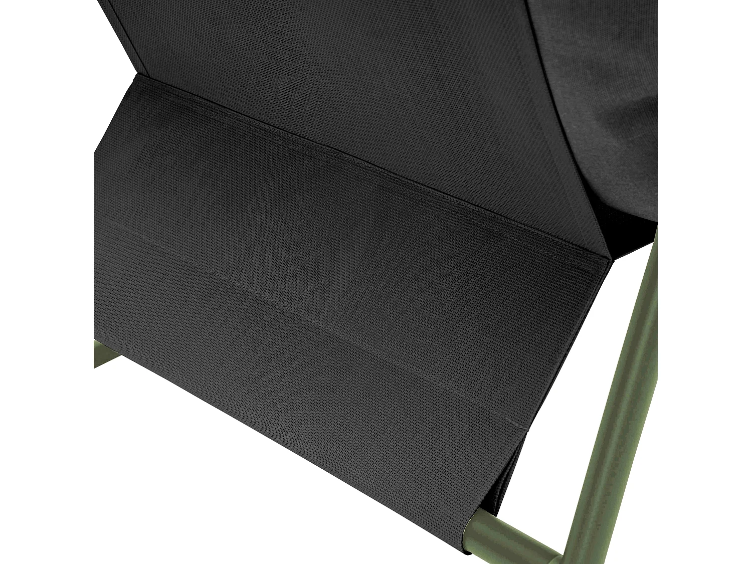 Laag 4-zits groen metalen tuinmeubel