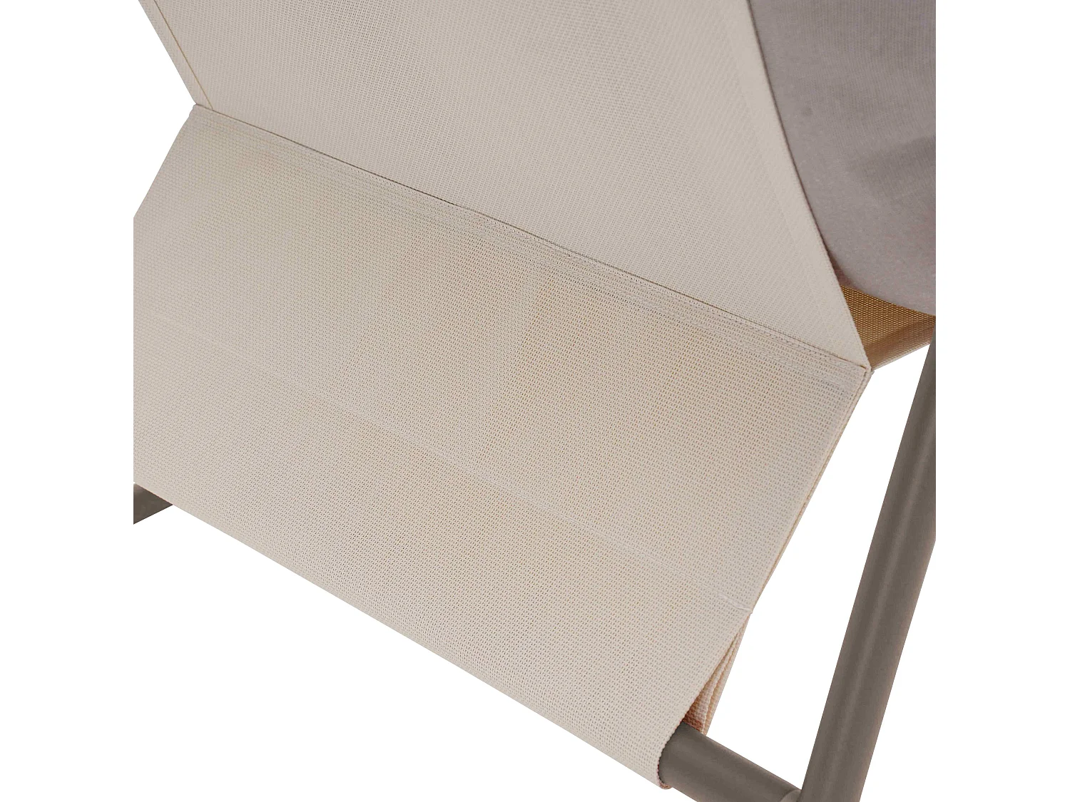 Salon de jardin bas 4 places en métal taupe