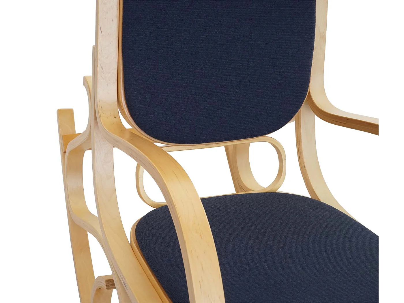 Fauteuil à bascule rocking bois marron 55 x 96 x 90 cm FAB040027