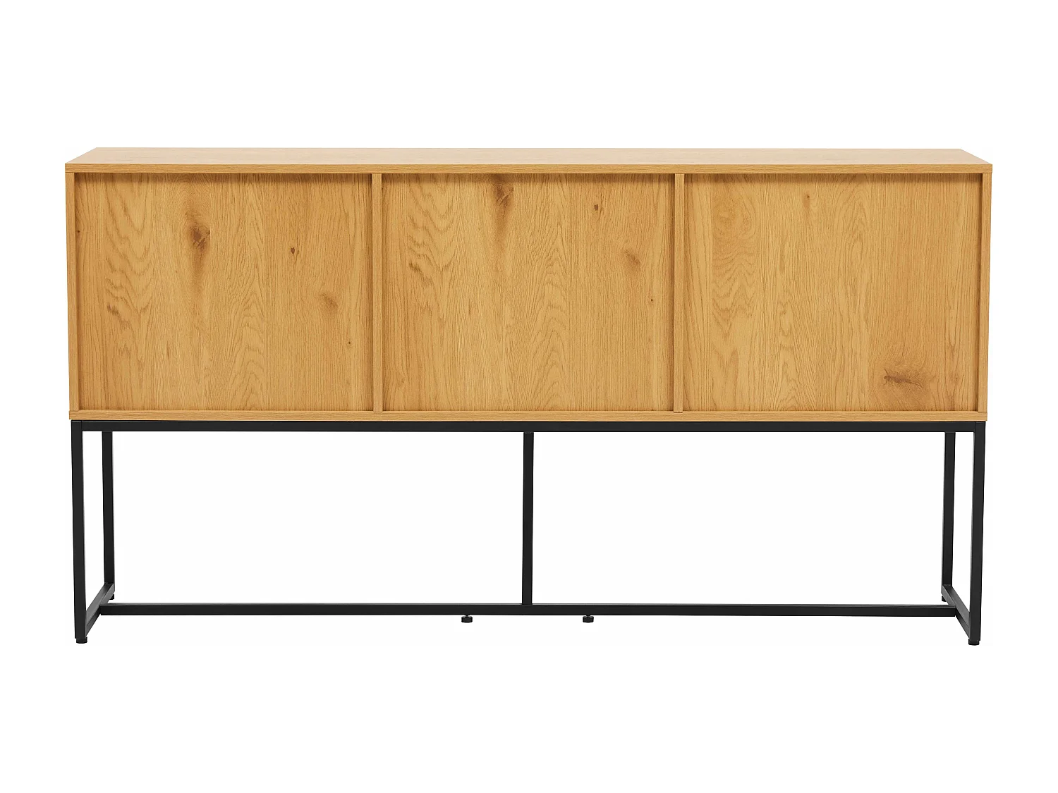 Dressoir 2 deuren en 3 laden melamine decor 160 cm hout en zwart