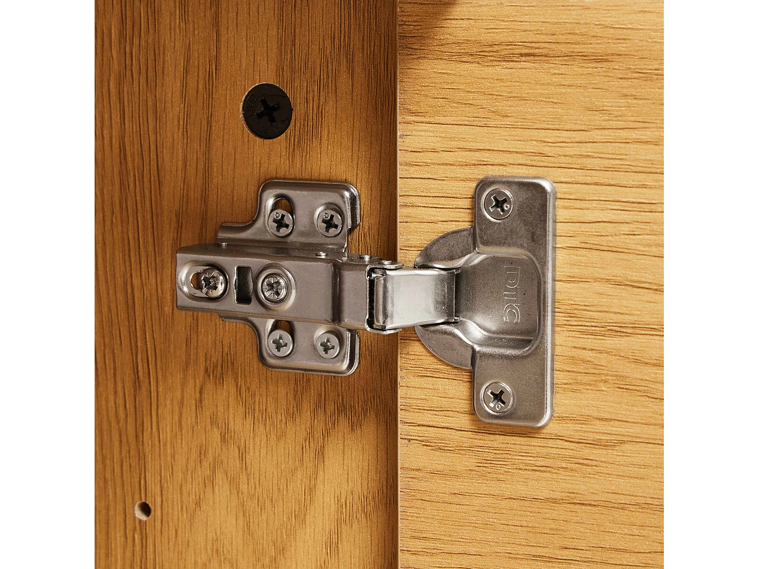 Dressoir 2 deuren en 3 laden melamine decor 160 cm hout en zwart