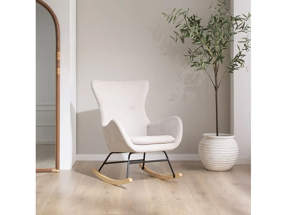 Fauteuil en mdf Beige 92x80