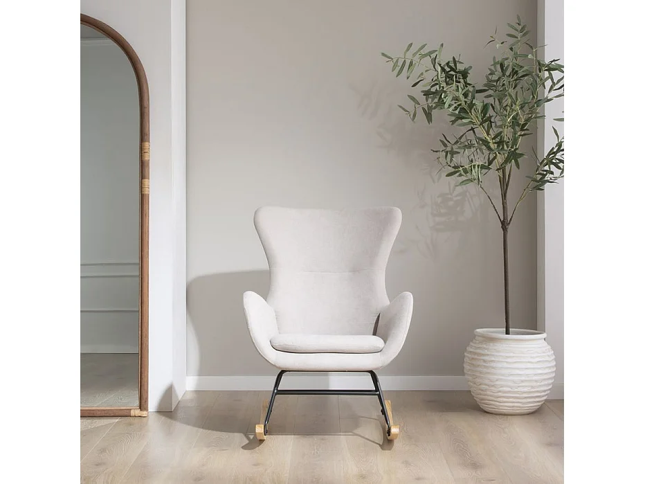 Fauteuil en mdf Beige 92x80