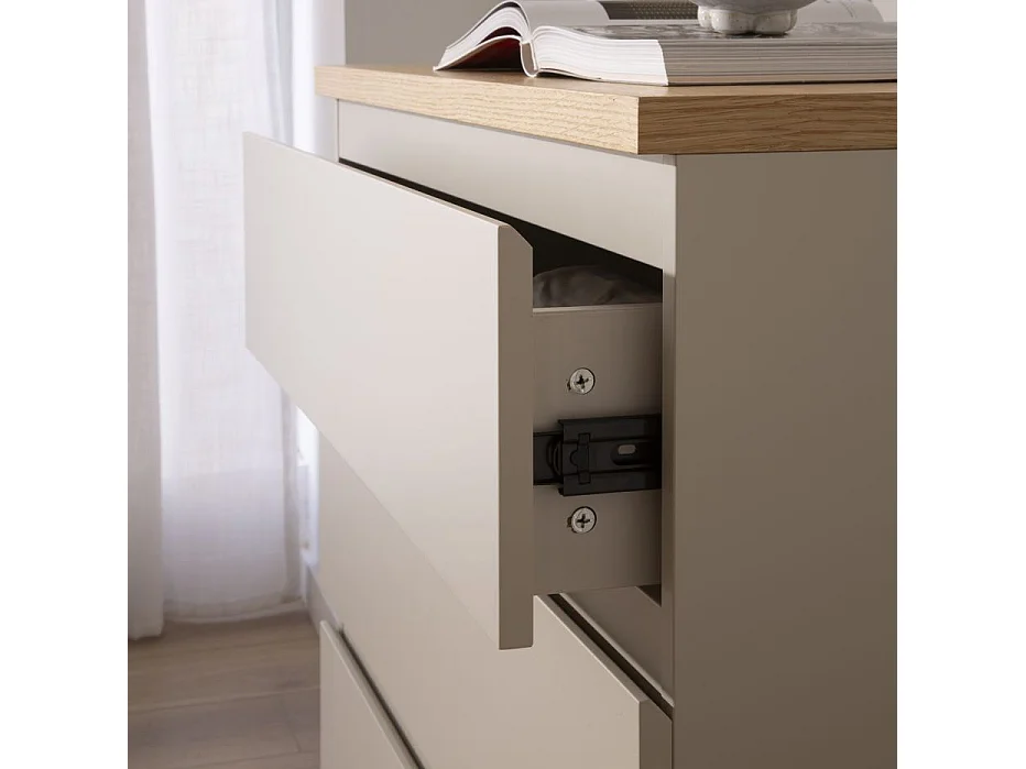 Commode effet bois chêne marron 80x80