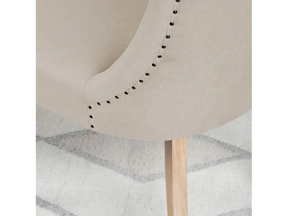 Pack de 2 chaises en bois Beige 54x90