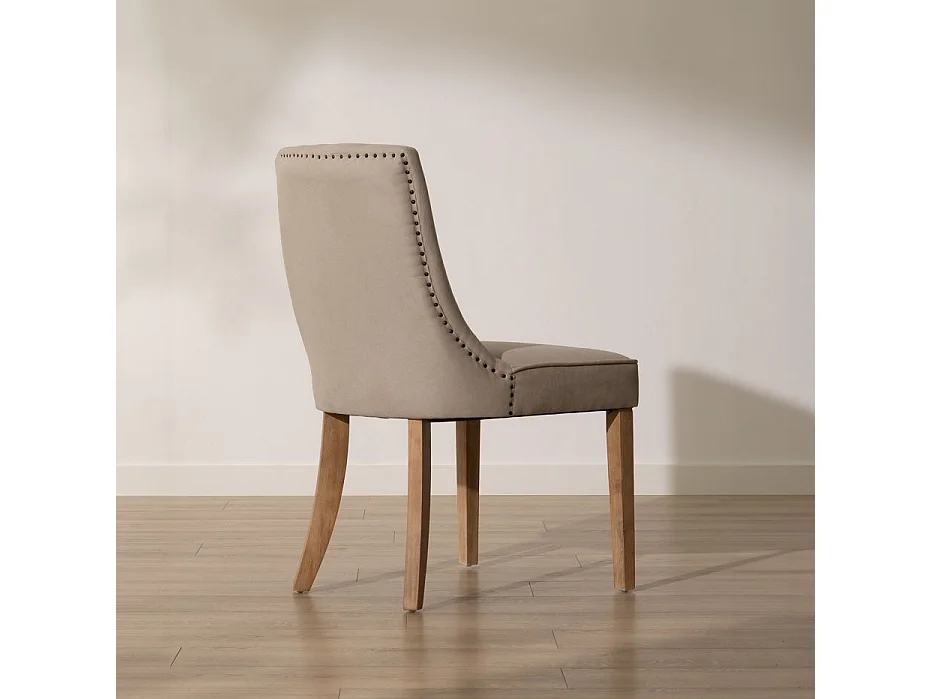Chaise rembourrée en bois Beige (635) 54x90