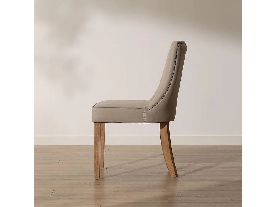 Chaise rembourrée en bois Beige (635) 54x90