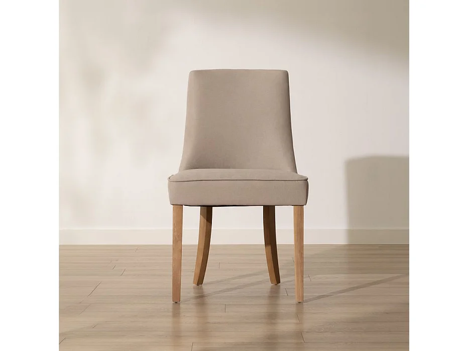 Chaise rembourrée en bois Beige (635) 54x90