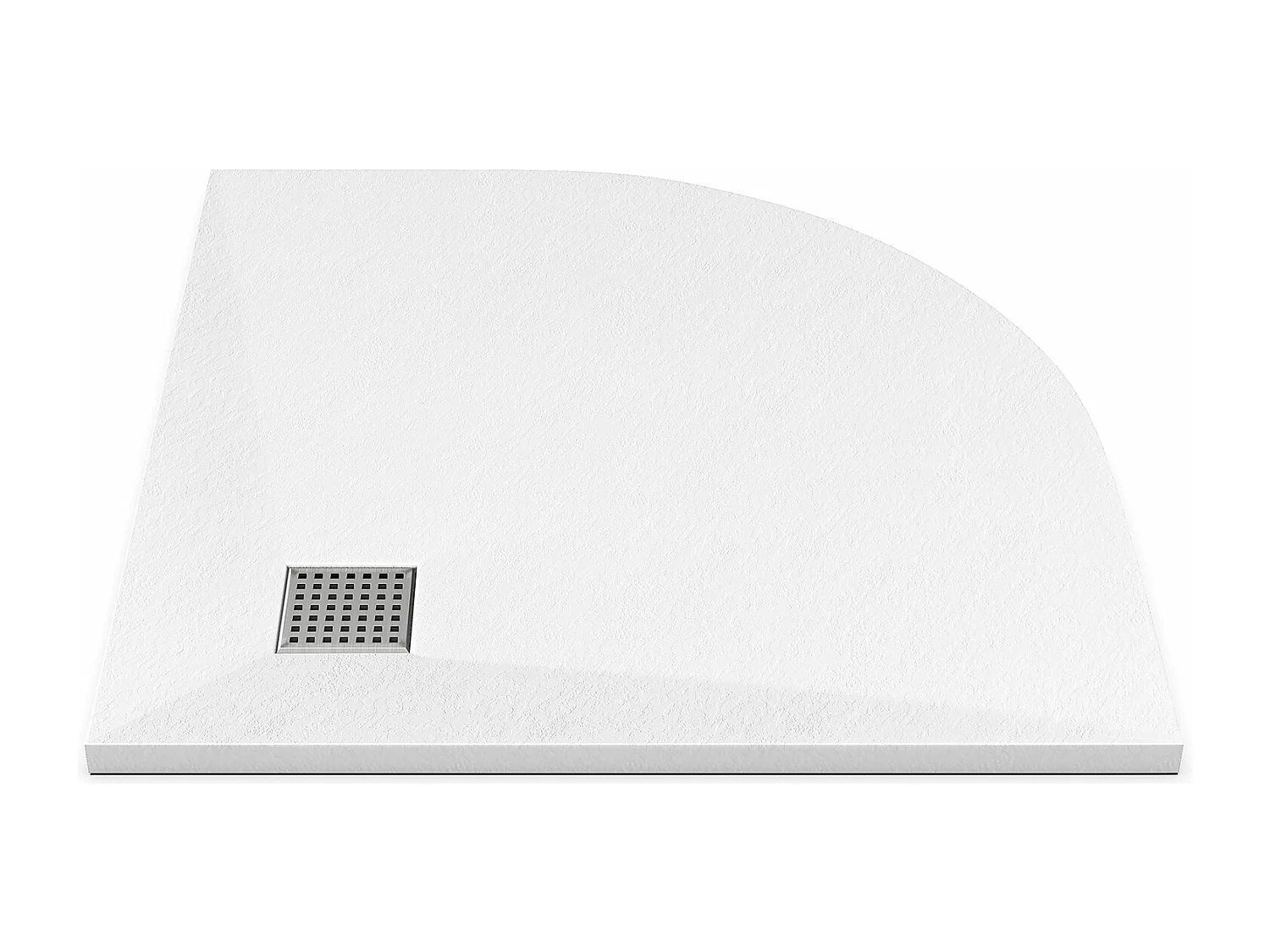 Piatto per doccia da posare o da incasso 140x90cm Resina SMC Bianco marmorizzato - LYROSA