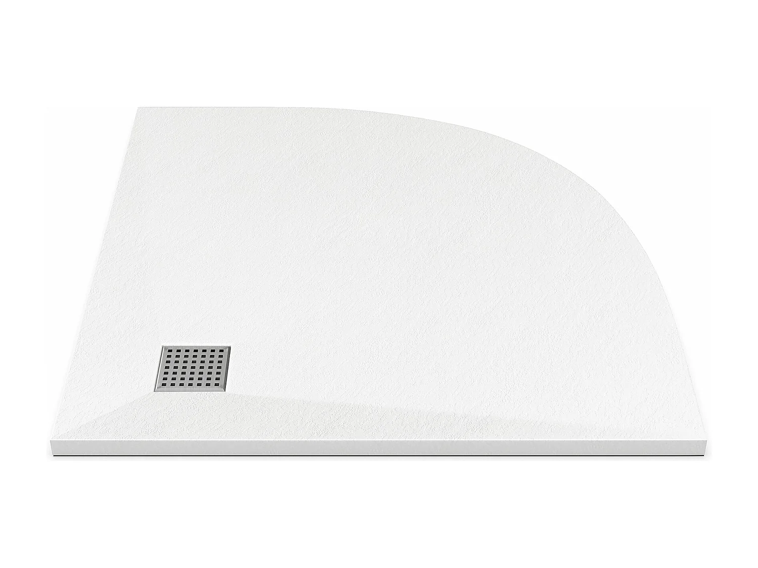 Piatto per doccia da posare o da incasso 140x90cm Resina SMC Bianco marmorizzato - LYROSA