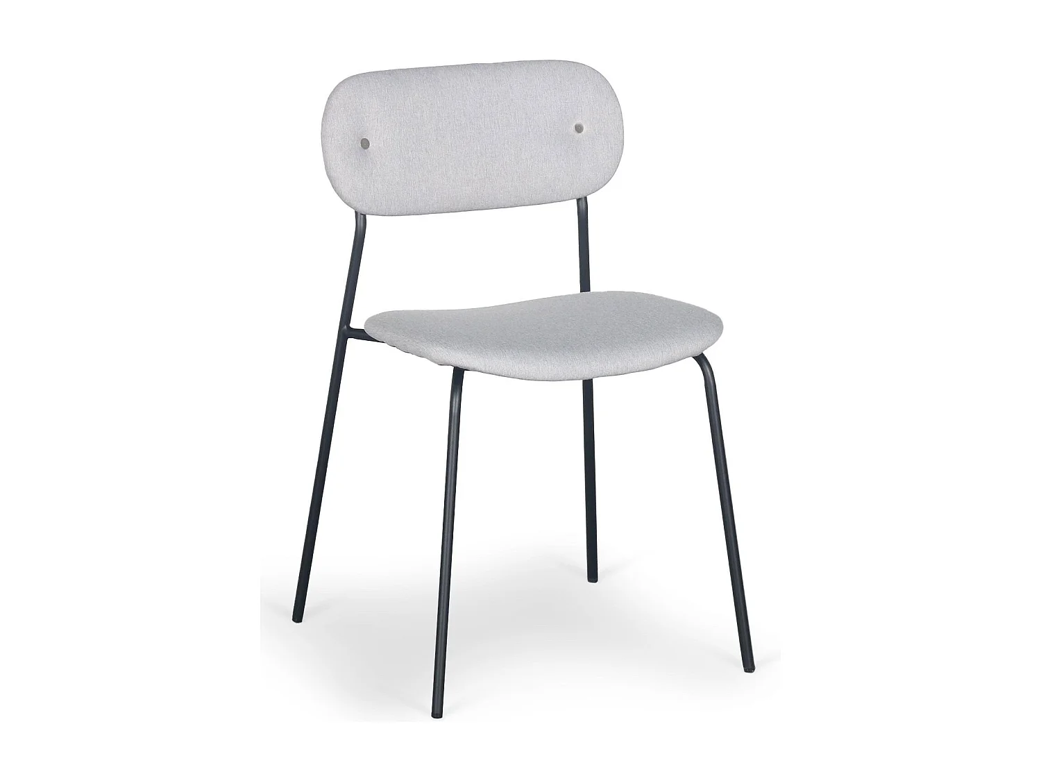 Lot de 8 chaises modernes Stellair Tissu Gris