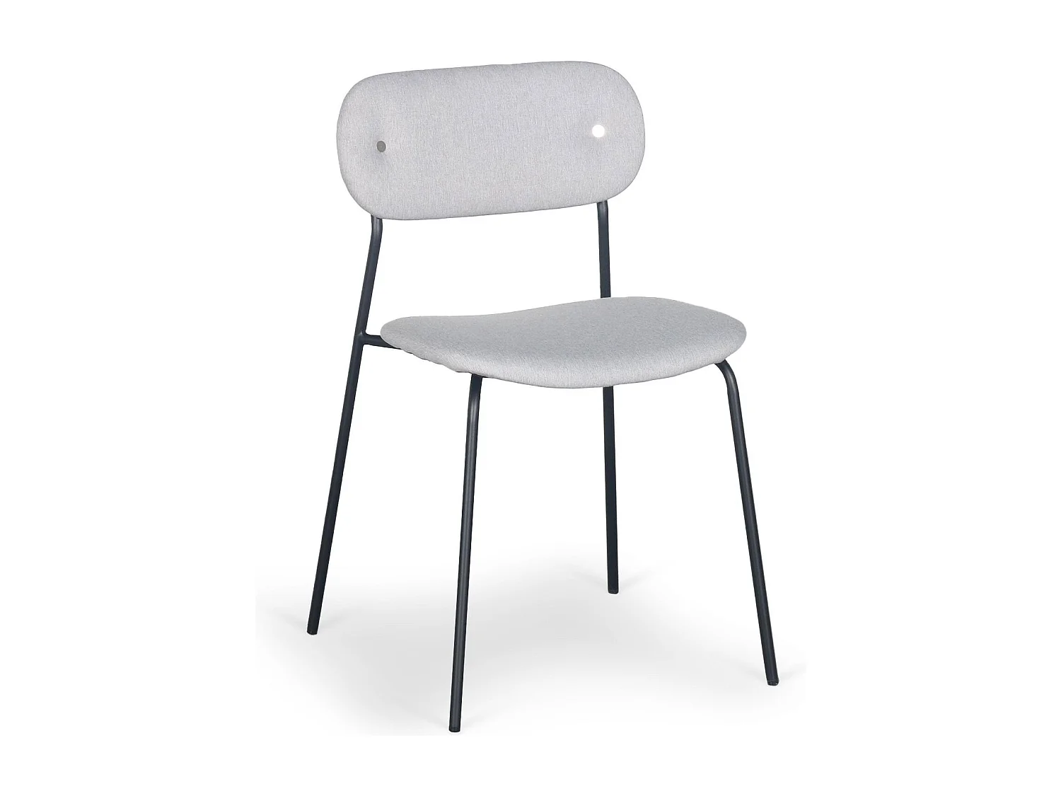 Lot de 8 chaises modernes Stellair Tissu Gris