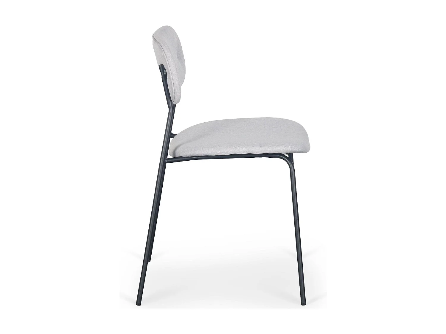 Lot de 8 chaises modernes Stellair Tissu Gris