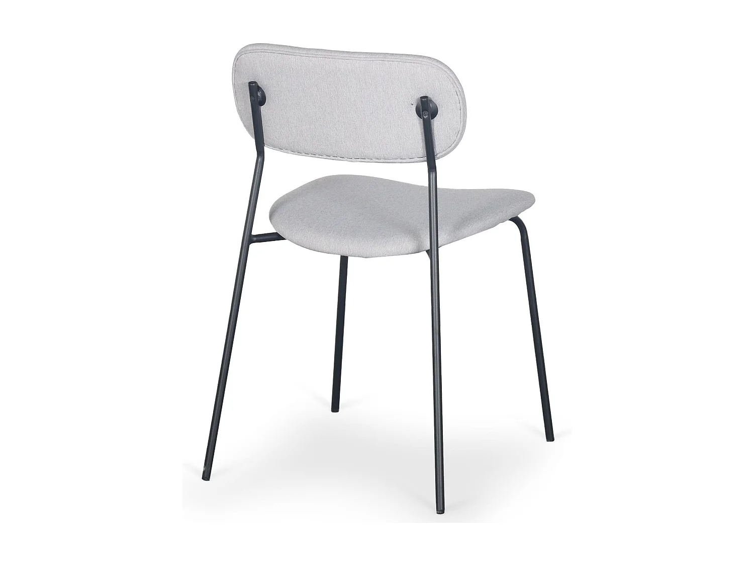 Lot de 8 chaises modernes Stellair Tissu Gris