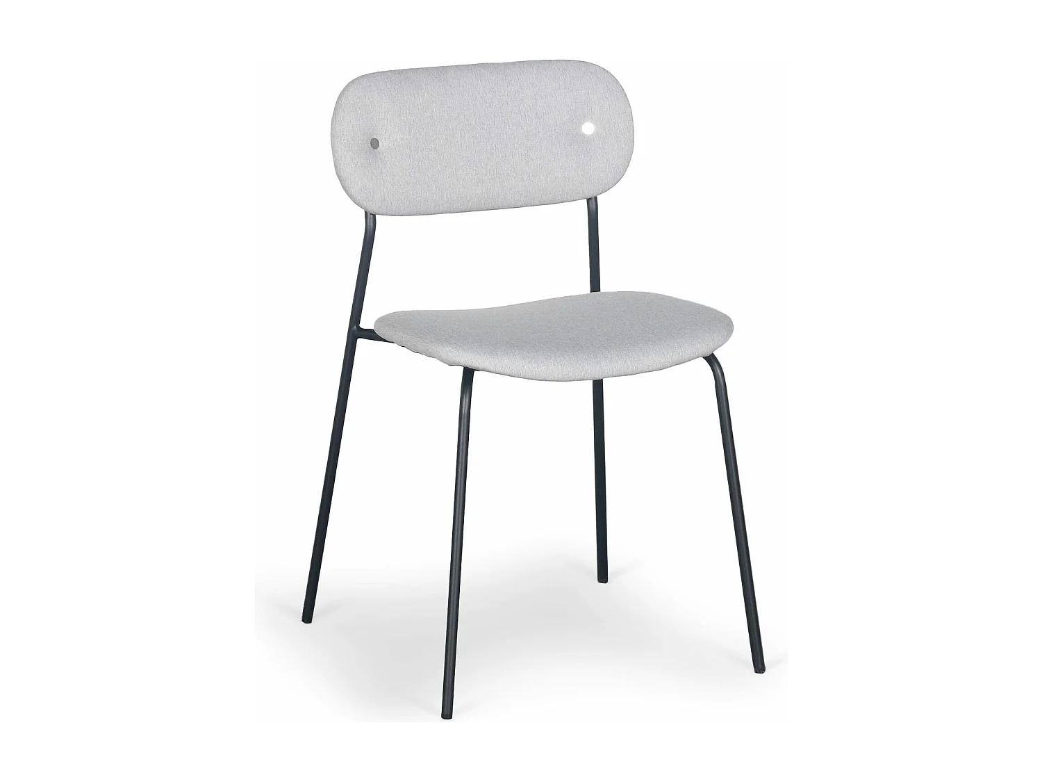 Lot de 4 chaises modernes Stellair Tissu Gris