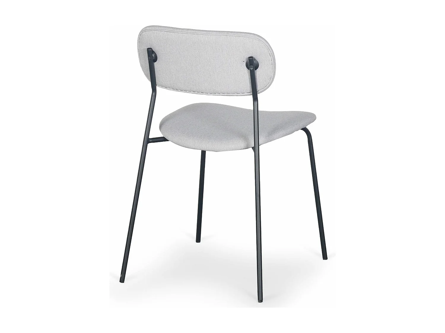 Lot de 4 chaises modernes Stellair Tissu Gris