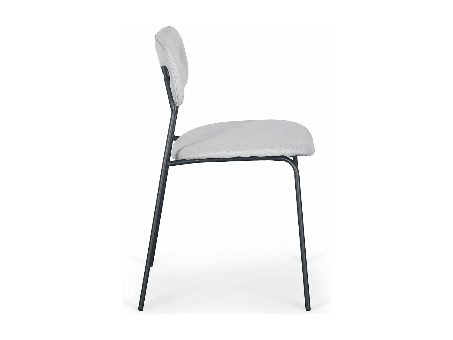 Lot de 4 chaises modernes Stellair Tissu Gris