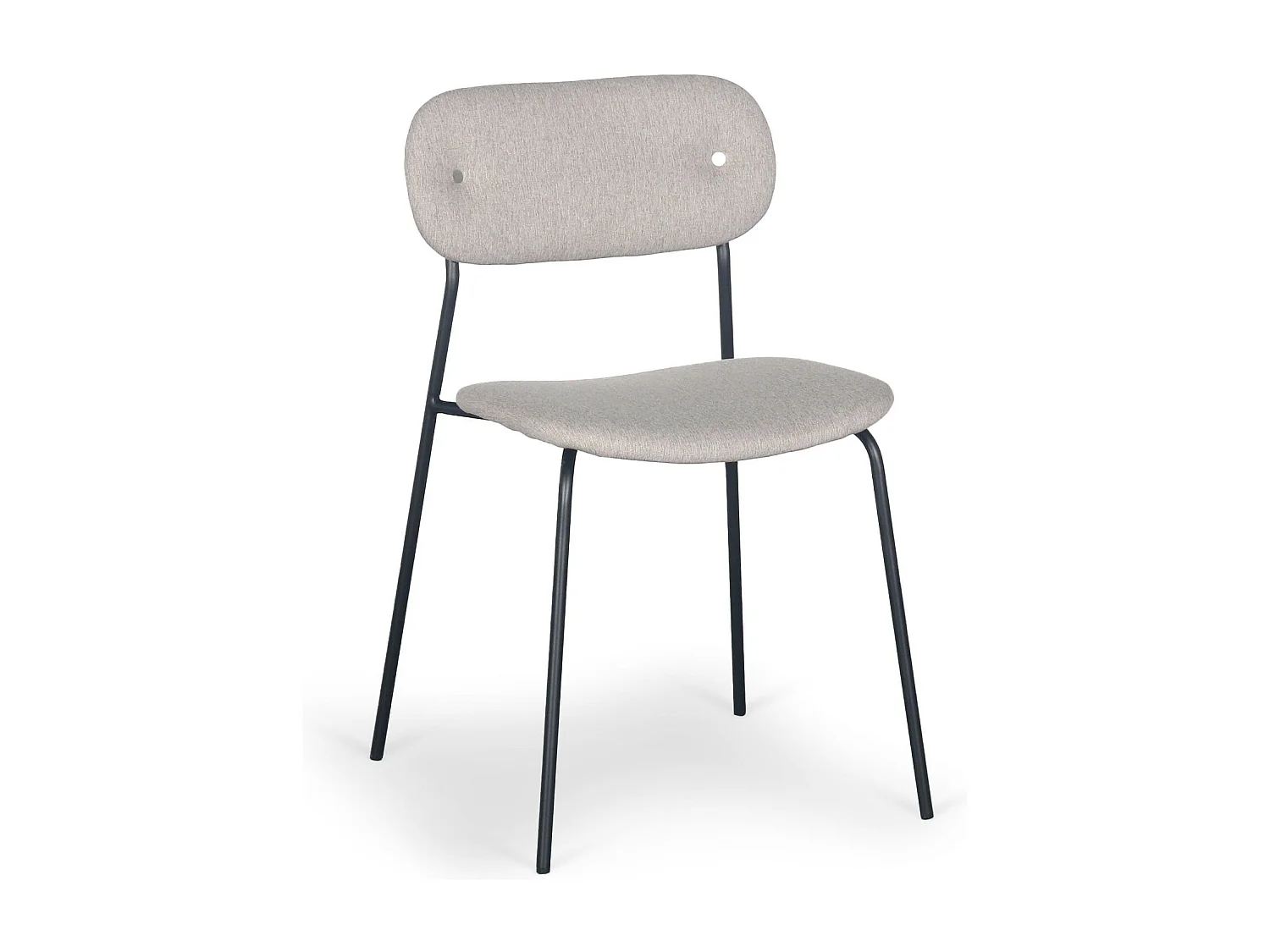 Lot de 8 chaises modernes Stellair Tissu Beige