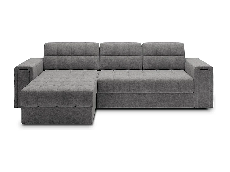 Sofá esquinero reversible y convertible Klumann – Elegancia y practicidad combinadas-Color Gris