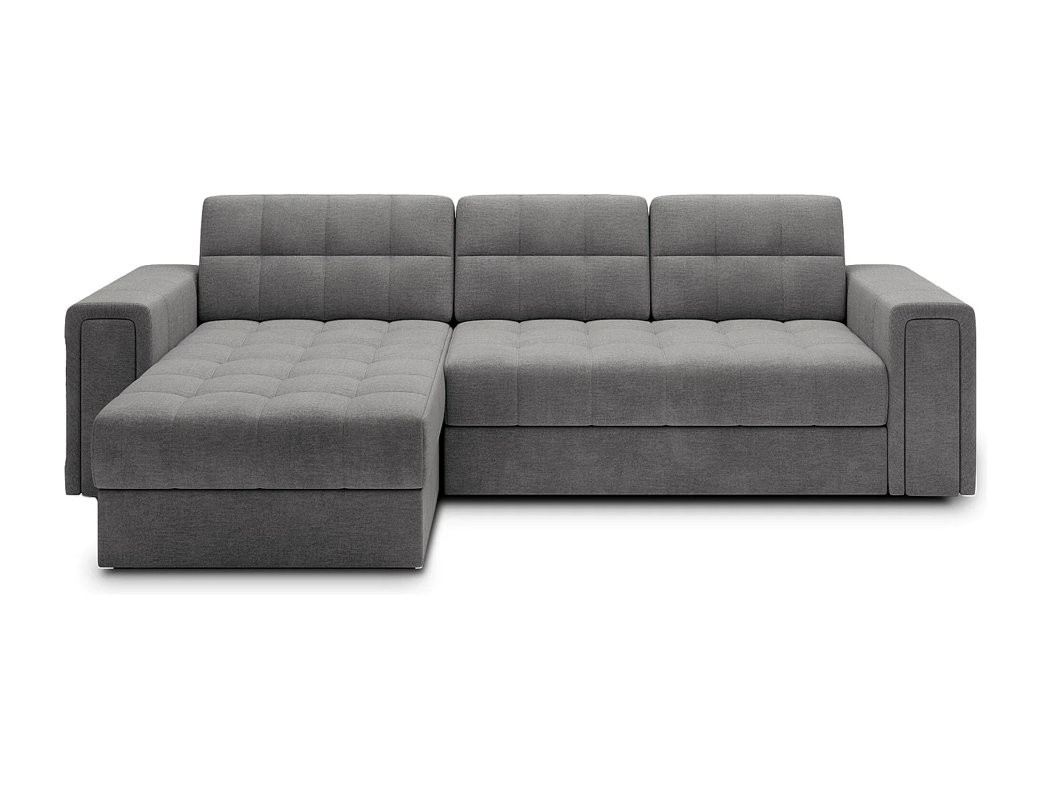 Canapé d’angle reversible et convertible Klumann – Élégance et praticité réunies-Couleur Gris