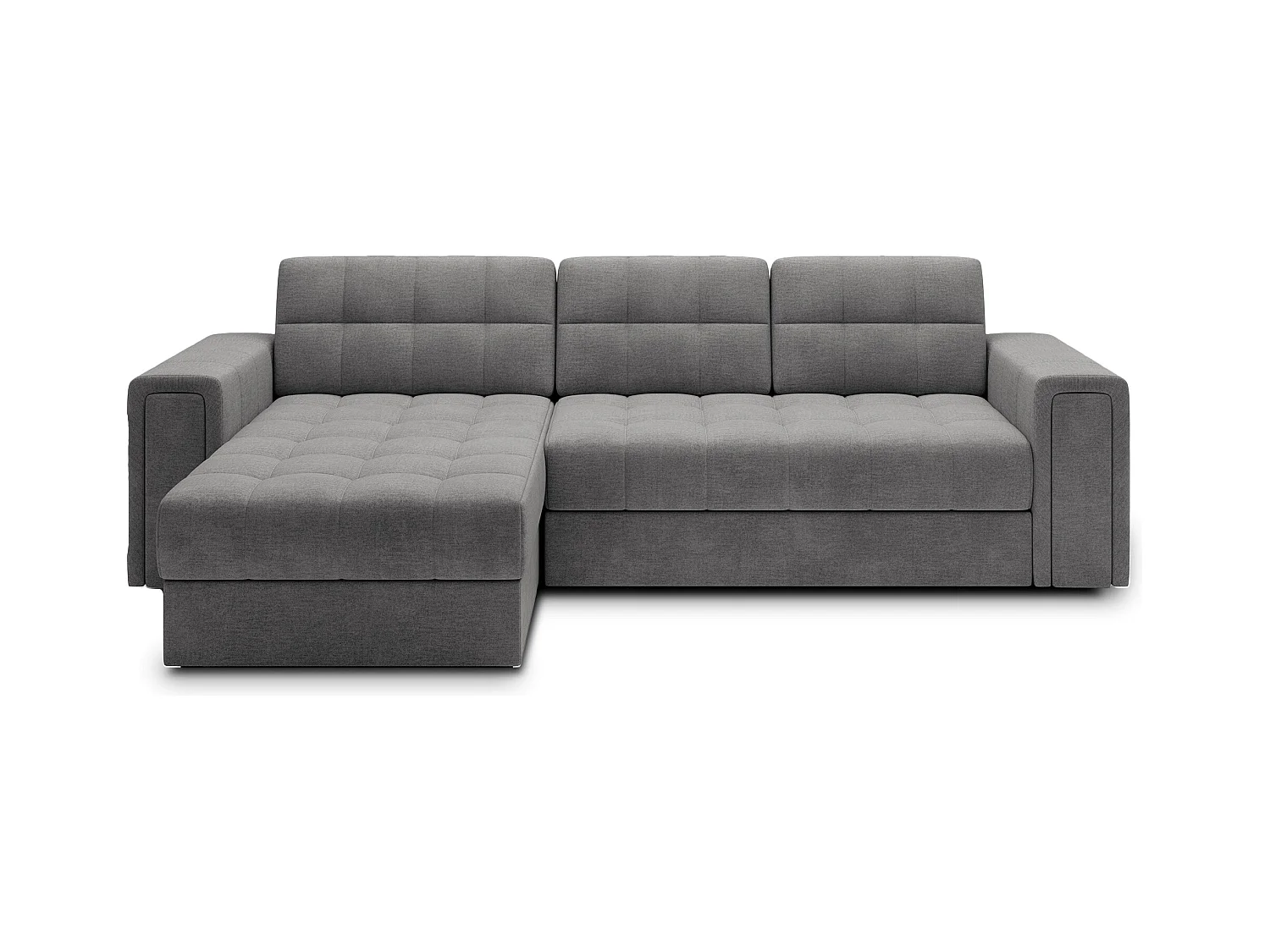 Canapé d’angle reversible et convertible Klumann – Élégance et praticité réunies-Couleur Gris