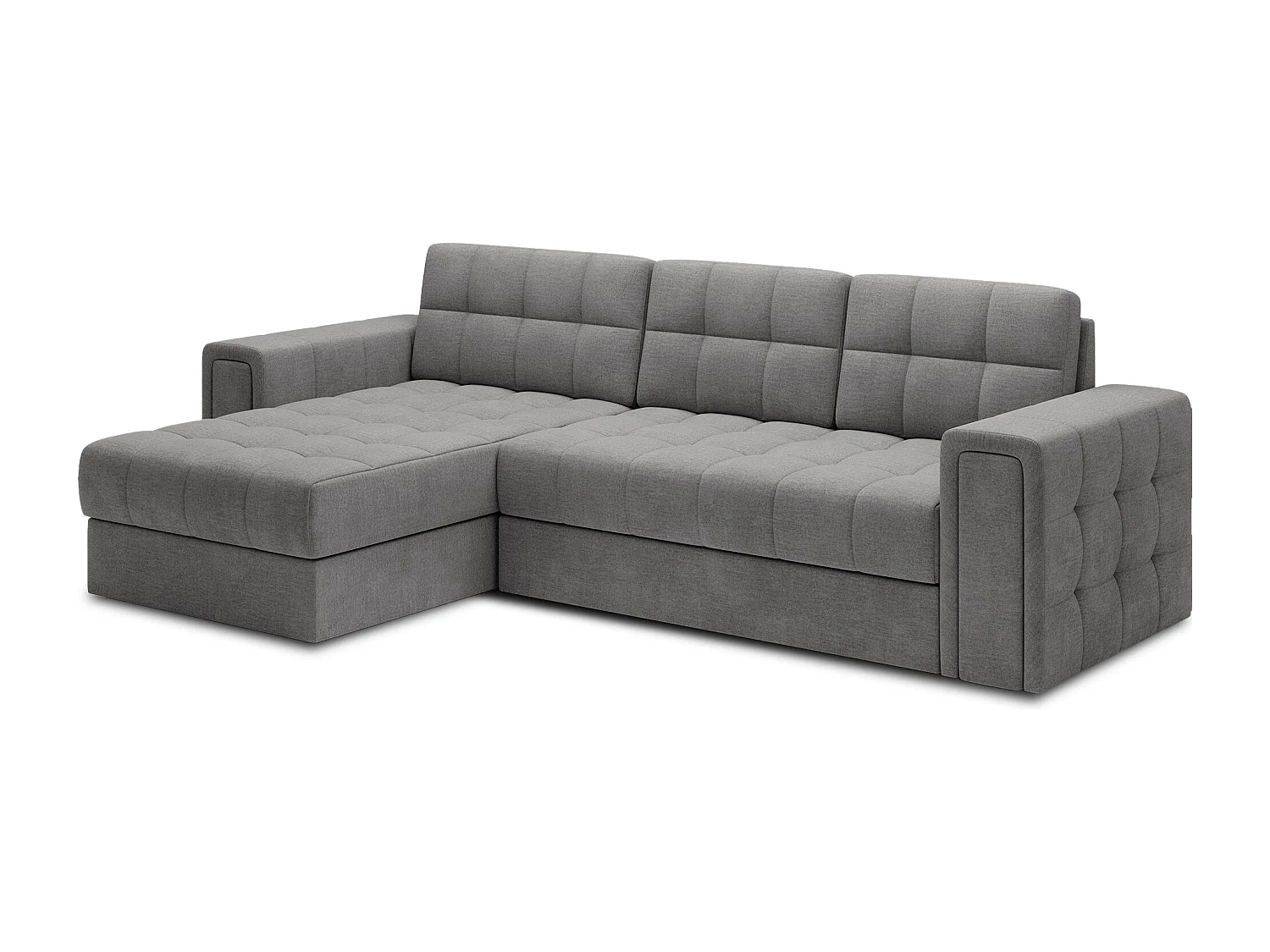 Klumann omkeerbare en converteerbare hoekbank – Elegantie en functionaliteit gecombineerd-Kleur Grijs