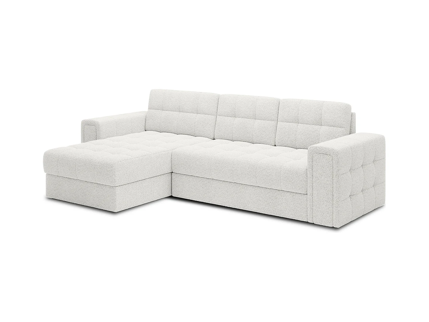 Canapé d’angle reversible et convertible Klumann – Élégance et praticité réunies-Couleur Blanc