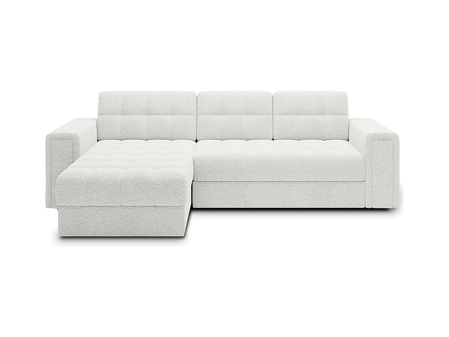 Canapé d’angle reversible et convertible Klumann – Élégance et praticité réunies-Couleur Blanc
