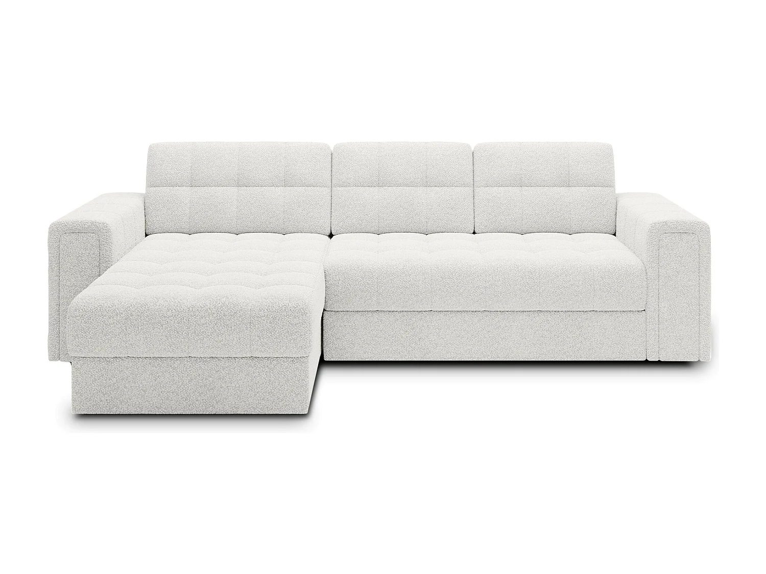 Canapé d’angle reversible et convertible Klumann – Élégance et praticité réunies-Couleur Blanc